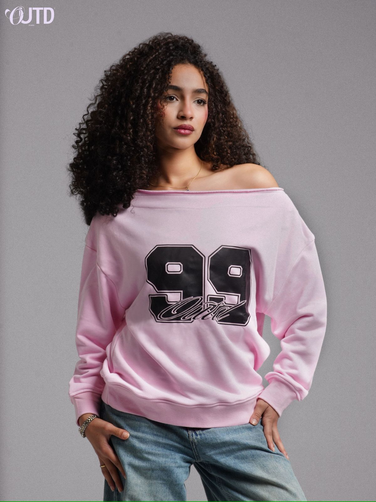 OUTD 99 Off-Shoulder Sweatshirt